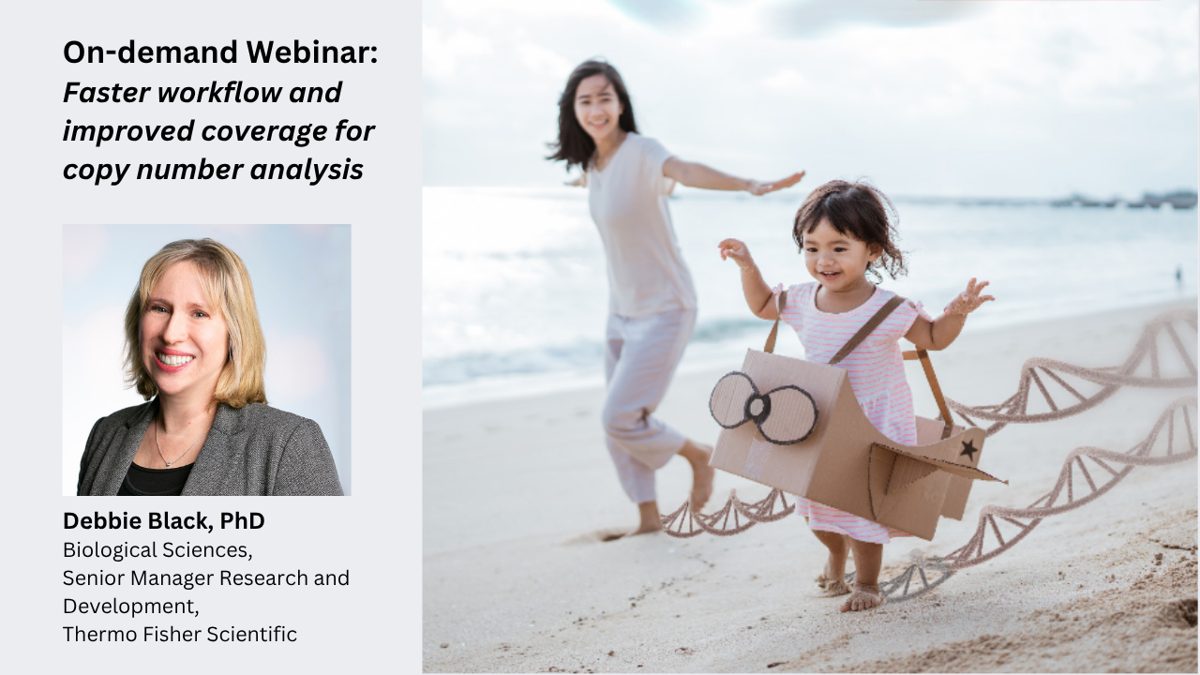 CytoScan HD Accel launch webinar social post: faster workflow and improved coverage for copy number analysis