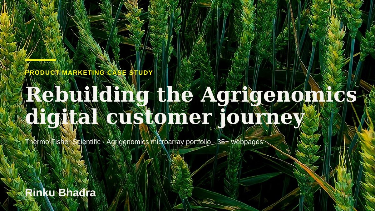 Title slide of the Agrigenomics case study